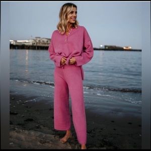 Free People Hailee Sweater Set Pink